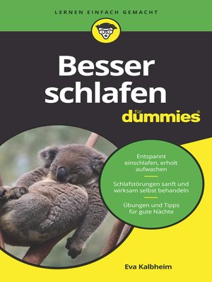 cover image of Besser schlafen f&uuml;r Dummies